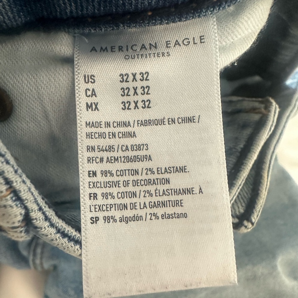 American Eagle Outfitters Light Blue Skinny Jeans Mens 32x32 - Picture 3 of 4